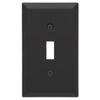 Amerelle Black 1 gang Stamped Steel Toggle Wall Plate 1 pk