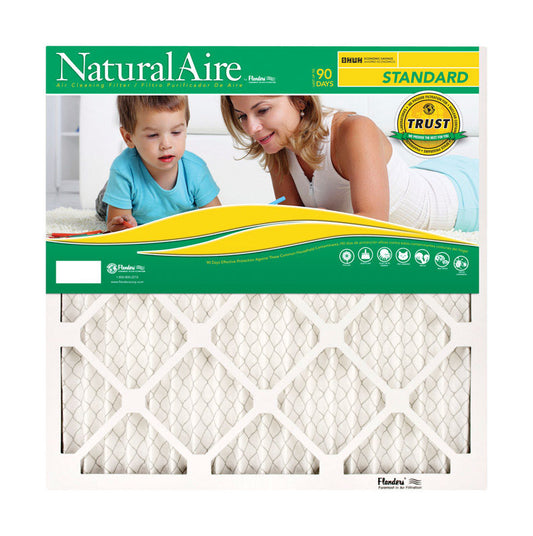 AAF Flanders NaturalAire 19-1/2 in. W x 21-1/2 in. H x 1 in. D Pleated 8 MERV Pleated Air Filter (Pack of 12)