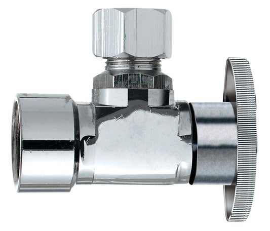 Keeney FIP Compression Brass Oval Handle Angle Stop Valve