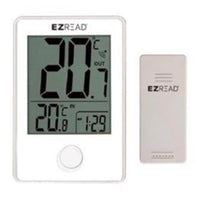 Headwind EZRead Clock/Thermometer Polyresin White (Pack of 6)