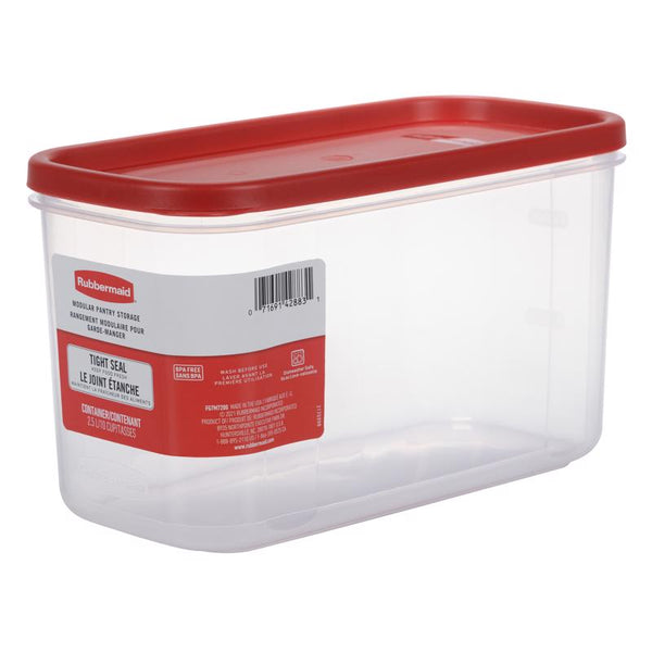 Rubbermaid Container + Lid, Glass, 1.5 Cup, Plastic Containers