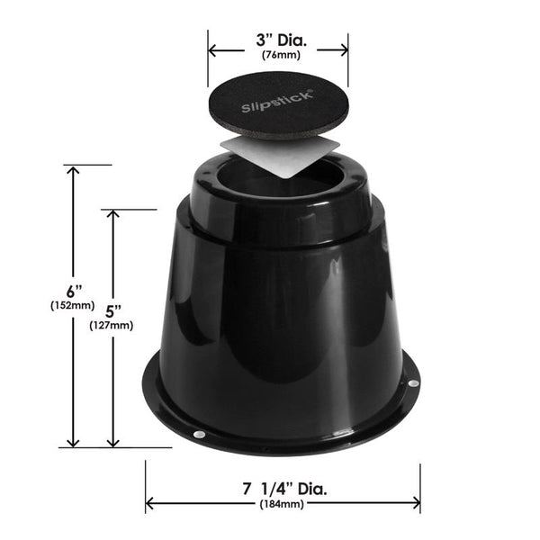 Slipstick Plastic Bed Risers Black Round 4 pk (Pack of 4)