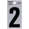 Hillman 2 in. Reflective Black Mylar Self-Adhesive Number 2 1 pc (Pack of 6) - Deal of The Week