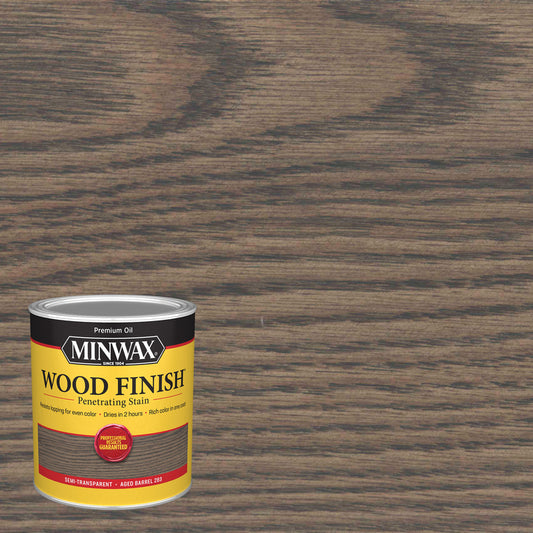 Minwax Wood Finish Semi-Transparent Aged Barrel Oil-Based Penetrating Wood Stain 1 qt (Pack of 4)