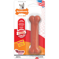 Nylabone Power Chew Bone Dog Toy, Small Size, Bacon Flavor