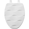 Mayfair Slow Close Elongated White Enameled Wood Toilet Seat