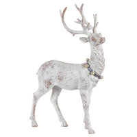 Gerson White Standing Holiday Deer Figurine 12 in. (Pack of 8)