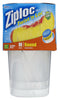 Ziploc Twist N Lock Plastic Clear Dishwasher Safe Food Storage Container 4.5 L in. 32 oz.