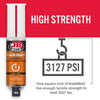 Automotive Epoxy Syringe 25 ml.JB Weld 2424 PSI Dark Grey KwikWeld Quick-Setting Steel Reinforced 
