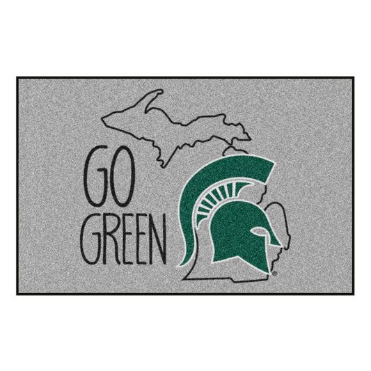 Michigan State University Southern Style Rug - 19in. x 30in.