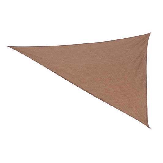 Coolaroo Ready-To-Hang Polyethylene Shade Sail Triangle Shade Sail Canopy 10 ft. H X 10 ft. W X 10 f