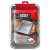 Weber Large Aluminum Drip Pans 10-Pack, 9" x 13" x 2" Disposable for Grilling & Indirect Cooking