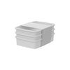 Starplast White Storage Tote w/Wheels 27.2 in. H X 12.5 in. W X 17.4 in. D (Pack of 2)