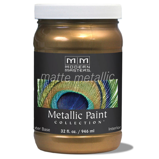 Modern Masters Shimmer Matte Blackened Bronze Metallic Paint 1 qt