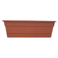 Bloem Dura Cotta 5.75 in. H X 24 in. W X 7.5 in. D Plastic Window Box Terra Cotta - Deal of The Week