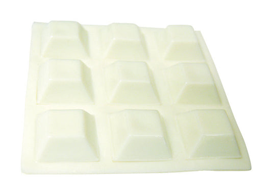 Shepherd Hardware Vinyl Self Adhesive Bumper Pads White Square 9 pk