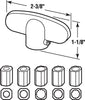 Prime-Line 2.4 in. L Die-Cast White Zinc Universal Casement Tee Handles 2 pk - Deal of The Week