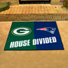 NFL House Divided - Packers / Patriots House Divided Rug