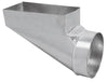 Imperial Manufacturing 10 in. H x 6 in. W Silver Galvanized Steel Straight Center End Boot (Pack of 6)