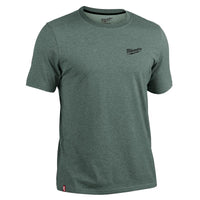 Milwaukee Freeflex M Short Sleeve Men's Round Neck Green Hybrid Work Tee Shirt