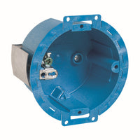 Carlon 3.5 in. Round Thermoplastic 1 gang Electrical Ceiling Box Blue (Pack of 24)
