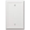 Amerelle Chelsea White 1 gang Stamped Steel Blank Wall Plate 1 pk