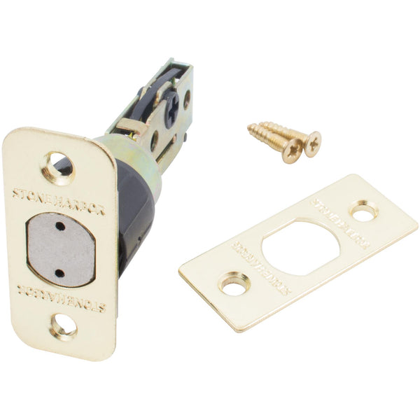 Perilla de puerta Bonn con roseta redonda, pestillo para pasillo (vestíbulo/armario), negro mate de Stone Harbor Hardware