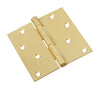 4 x 4-In. Dull Brass Residential Door Hinge