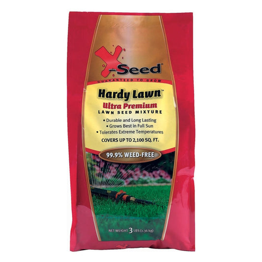 X-Seed Hardy Lawn Mixed Full Sun Grass Seed Blend 3 lb