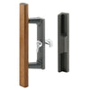 Prime-Line  Wood Tone  Metal  Outdoor  Patio Door Handle Set