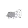 Sigma Electric Gray Metal 2-Gang Square 20/50A Receptacle Cover 4.57 H x 2.83 W in.