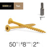 Deck Plus No. 8  x 2 in. L Star Flat Head Exterior Deck Screws 50 pk