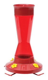 Perky-Pet Hummingbird 16 oz Plastic Pinch Waist Nectar Feeder 4 ports