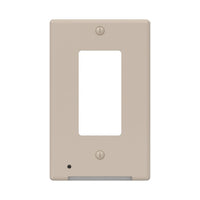 Westek LumiCover Almond 1 gang Plastic Rocker Nightlight Wall Plate 1 pk