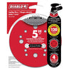 Diablo 5 in. Ceramic Blend Hook and Lock Sanding Disc 120 Grit Medium 4 pk