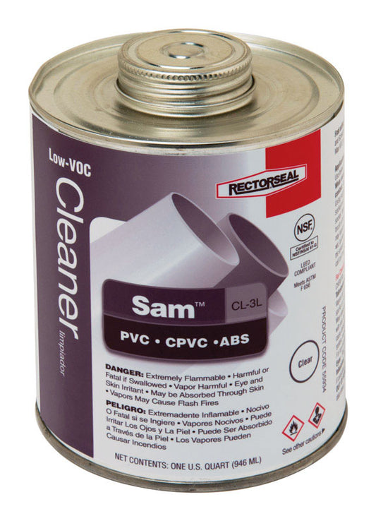 Rectorseal Sam Clear Cleaner For ABS/CPVC/PVC 32 oz