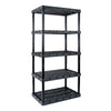 Gracious Living Knect-A-Shelf Black Plastic 1000 lbs. Capacity Shelving Unit 72 H x 36 W x 24 D in.