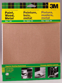 3M 11 in. L x 9 in. W 150 Grit Aluminum Oxide Sandpaper 5 pk (Pack of 10) - Deal of The Week