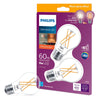 Philips A19 E26 (Medium) LED Bulb Soft White 60 Watt Equivalence 2 pk