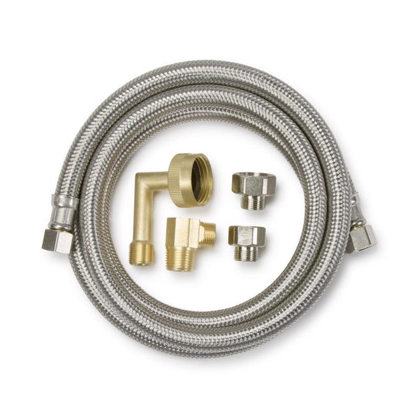 Suministro de lavavajillas de acero inoxidable Plumb Pak con compresión de 3/8 in. cada extremo X compresión D de 3/8 in., 60 in.