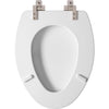 Mayfair Slow Close Elongated White Molded Wood Toilet Seat