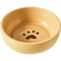 Spot Elegance Ribbed Stoneware Dog Dish