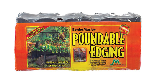 Master Mark Black Plastic Poundable Lawn Edging 20 L ft. x 6 H in.