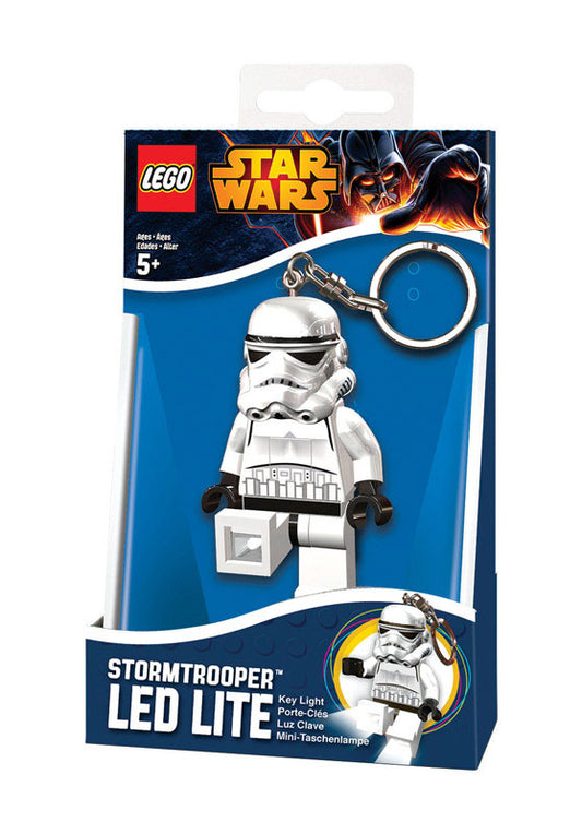 Lego Star Wars Stormtrooper 2 in. D Plastic Black/White Loop Keychain w/LED Light