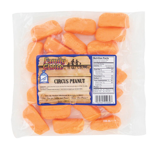 Family Choice Circus Peanuts Candy 7 oz (Pack of 12)