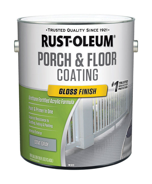 Rust-Oleum Porch & Floor Gloss Dove Gray Porch and Floor Paint+Primer 1 gal (Pack of 2)