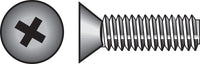 Hillman No. 6-32 X 3/4 in. L Phillips Flat Head Stainless Steel Machine Screws 100 pk
