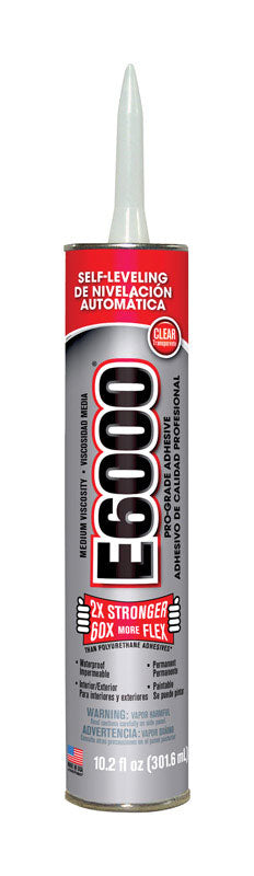 E6000 Polyurethane Industrial Adhesive 10.2 oz (Pack of 12).