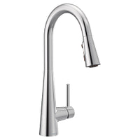 Chrome one-handle high arc pulldown kitchen faucet