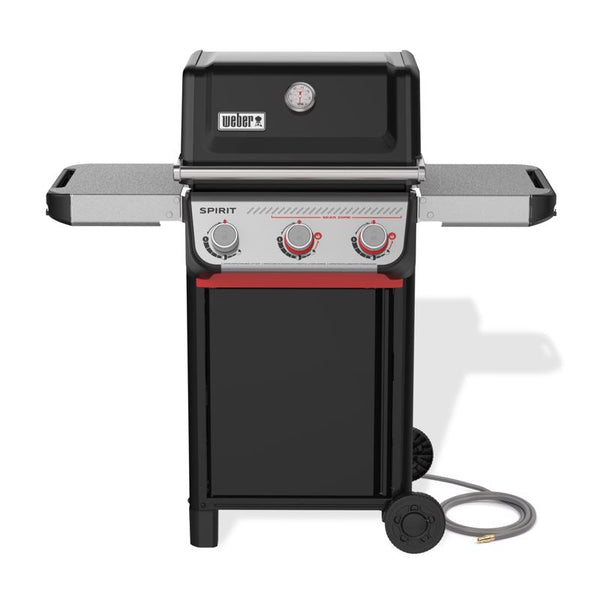 Parrilla de gas natural Weber Spirit E-325 de 3 quemadores, color negro
